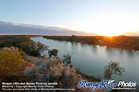 Morgan cliffs and Murray River on sunrise