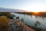 Morgan cliffs and Murray River on sunrise