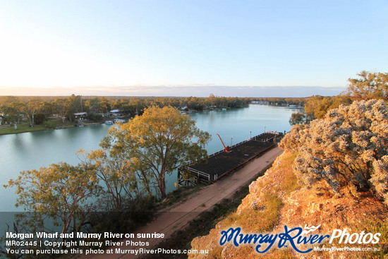 Morgan Wharf and Murray River on sunrise