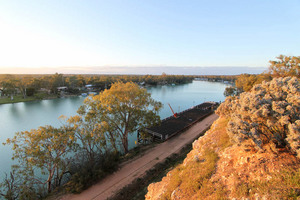 Morgan Wharf and Murray River on sunrise