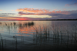 Sunrise on the Murray River near Goolwa and Lake Alexandrina
