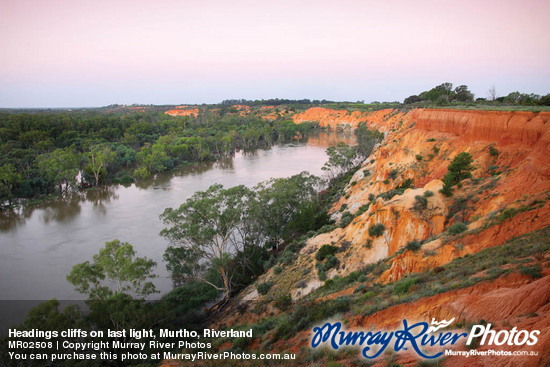 Headings cliffs on last light, Murtho, Riverland