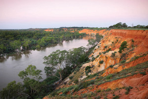 Headings cliffs on last light, Murtho, Riverland