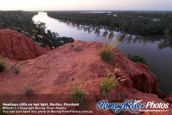 Headings cliffs on last light, Murtho, Riverland