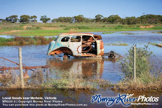 Local floods near Merbein, Victoria