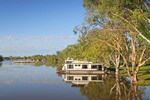 Houseboats moored on Morgan Riverfront, Murray River