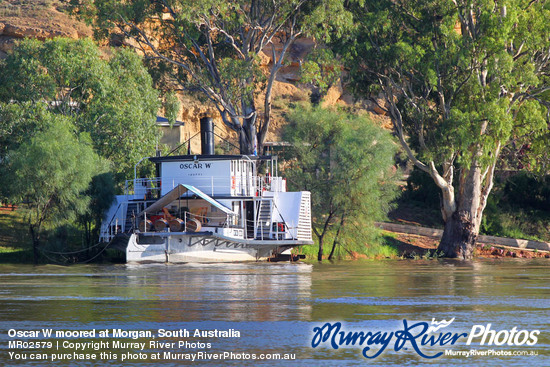 Oscar W moored at Morgan, South Australia