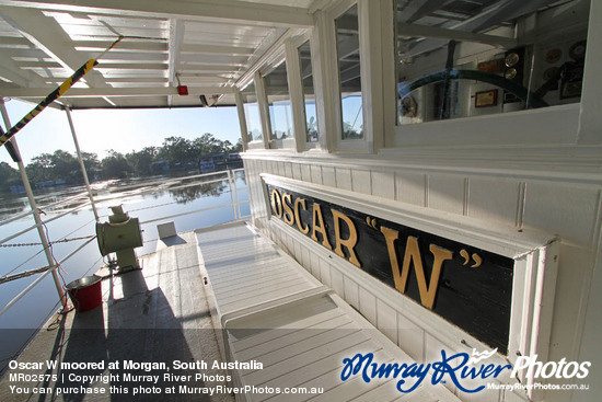 Oscar W moored at Morgan, South Australia