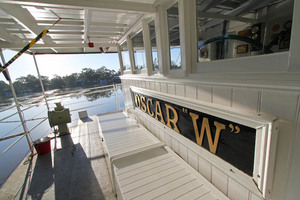 Oscar W moored at Morgan, South Australia