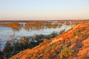 Sunset near Lyrup, Riverland, South Australia