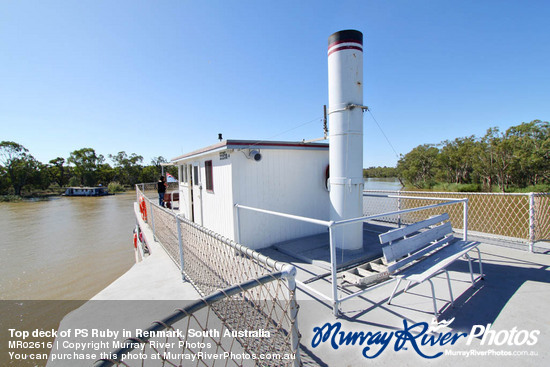 Top deck of PS Ruby in Renmark, South Australia