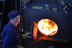 Stoking the PS Ruby boiler in Renmark, South Australia
