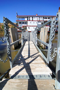 PS Marion at pumping station, Swan Reach