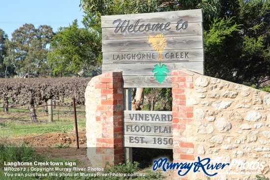 Langhorne Creek town sign