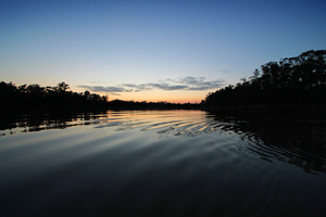 Sunrise on the Murray River at Border Cliffs