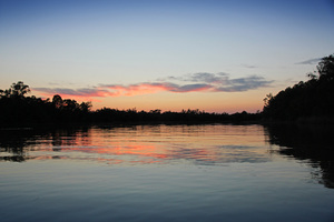 Sunrise on the Murray River at Border Cliffs