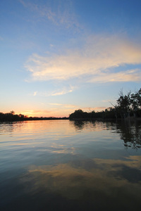 Sunrise on the Murray River at Border Cliffs