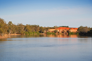 Border Cliffs and Murray River in the morning, South Australia