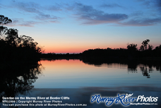 Sunrise on the Murray River at Border Cliffs
