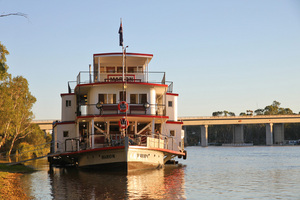 PS Marion moored in Blanchetown