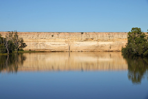 Perfect reflectons of cliffs near Blanchetown