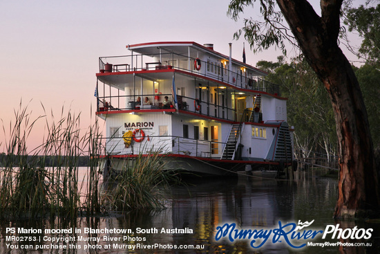 PS Marion moored in Blanchetown, South Australia