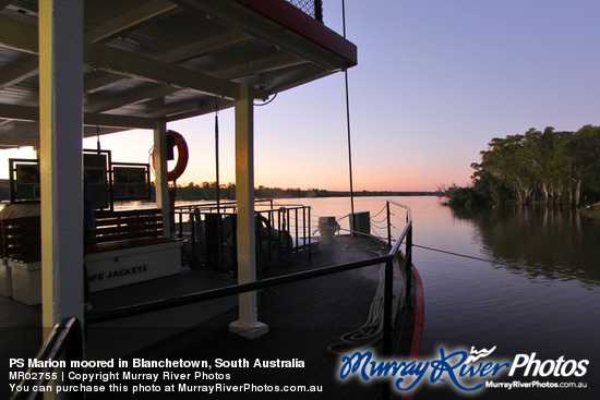 PS Marion moored in Blanchetown, South Australia