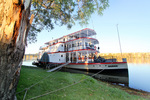 PS Marion moored on sunrise at Blanchetown