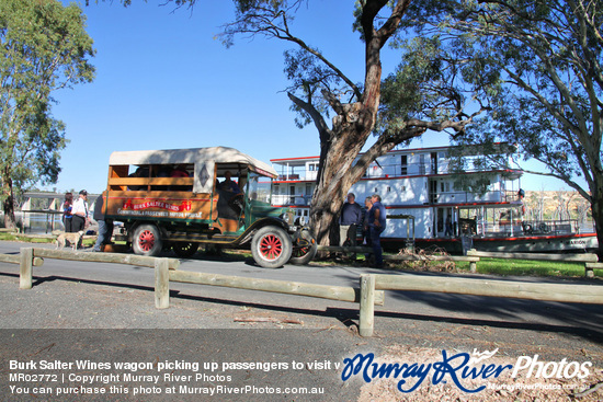 Burk Salter Wines wagon picking up passengers to visit winery