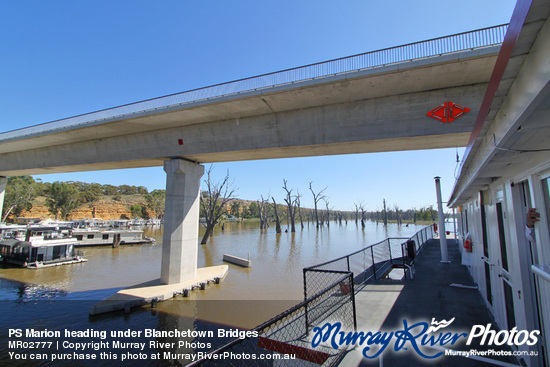 PS Marion heading under Blanchetown Bridges