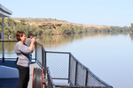 Passenger enjoying cliffs down river from Blanchetown