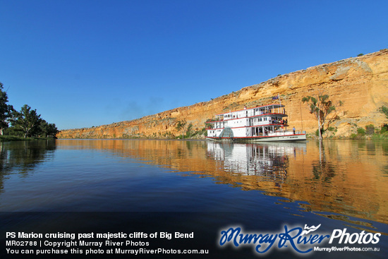 PS Marion cruising past majestic cliffs of Big Bend