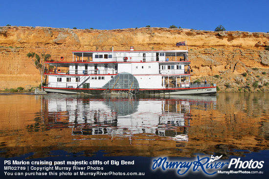 PS Marion cruising past majestic cliffs of Big Bend