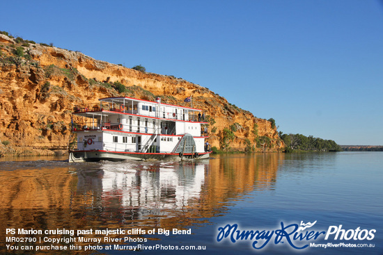 PS Marion cruising past majestic cliffs of Big Bend