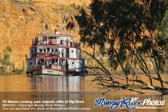 PS Marion cruising past majestic cliffs of Big Bend
