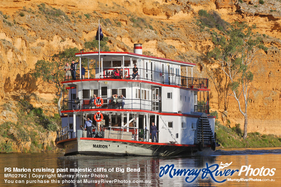 PS Marion cruising past majestic cliffs of Big Bend