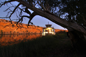 PS Marion moored at Big Bend, down river of Swan Reach