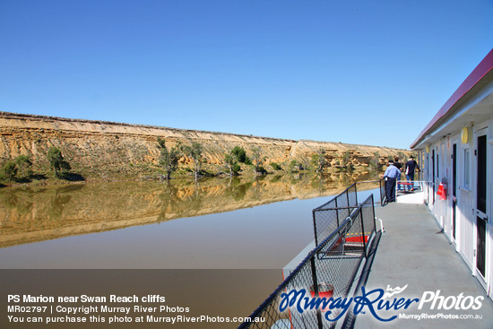 PS Marion near Swan Reach cliffs