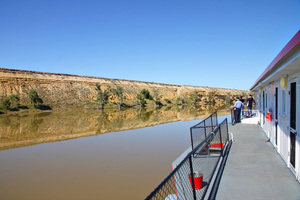 PS Marion near Swan Reach cliffs