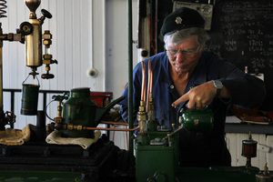 Dave performing maintenance on the PS Marion