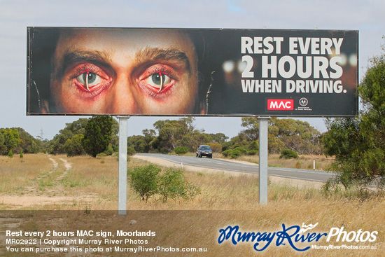 Rest every 2 hours MAC sign, Moorlands