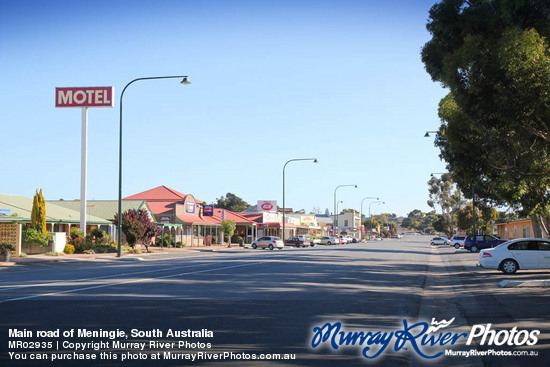 Main road of Meningie, South Australia
