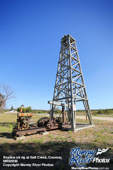 Replica oil rig at Salt Creek, Coorong