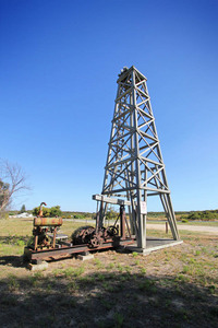 Replica oil rig at Salt Creek, Coorong