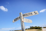 Murray Mouth and Goolwa sign on Hindmarsh Island