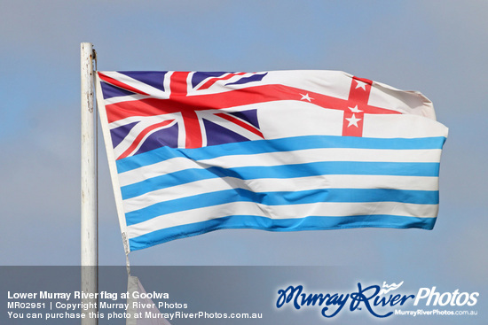 Lower Murray River flag at Goolwa