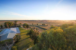 View across Wyperfeld National Park from Pine Plains Lodge