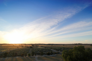 View across Wyperfeld National Park from Pine Plains Lodge