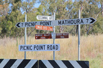 Signpost near Mathoura for Murray Valley Trail
