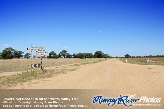 Lower River Road turn off for Murray Valley Trail